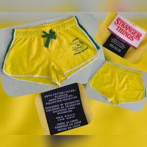 Stranger Things Yellow Camp Know Where Athletic Shorts for Women Size Med